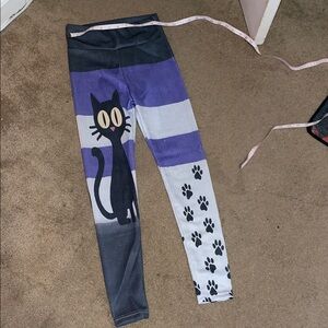 Adorable knit cat leggings